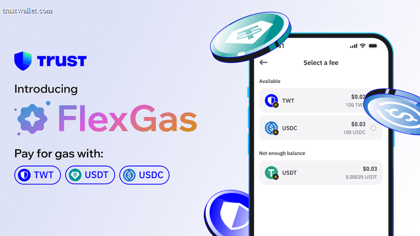 FlexGas: pague o gás com TWT, USDT e USDC
